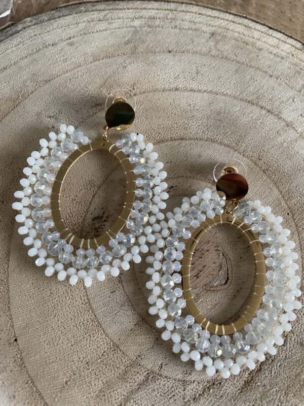 Boho oorstekers white - Afbeelding 3